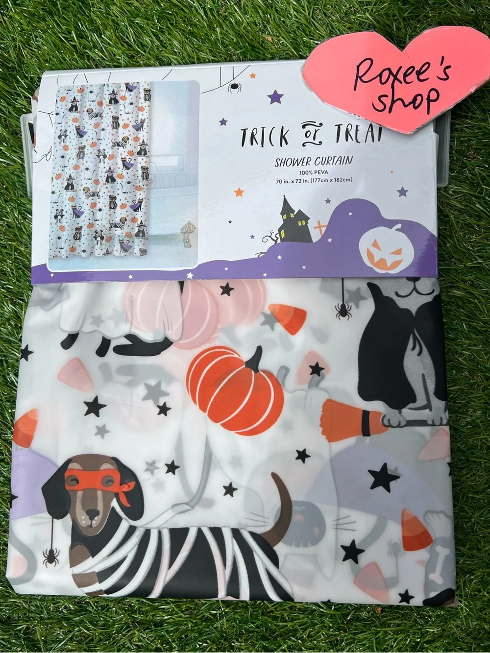 Dachshund & Friends Halloween PEVA Shower Curtain